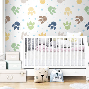 Dinosaur Footprints Pattern Kids Boy Colourful  Wallpaper