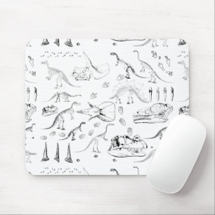 Dinosaur Fossil Bones Pattern Mouse Mat