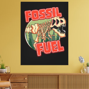 Dinosaur "Fossil Fuel" Canvas Print