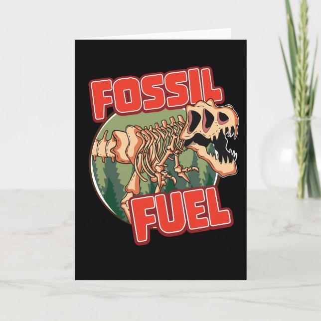 Dinosaur "Fossil Fuel" Invitation (Front)