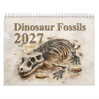 Dinosaur Fossils – Prehistoric Fossil 2027 Calendar