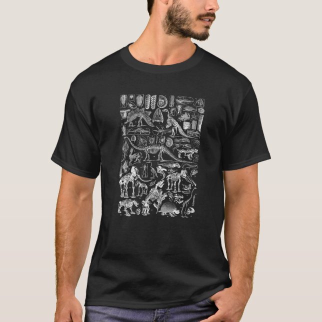Dinosaur Fossils T Rex Paleontology Science archeo T-Shirt (Front)