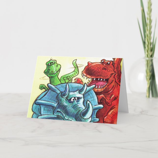 Dinosaur Friends Card (Front)