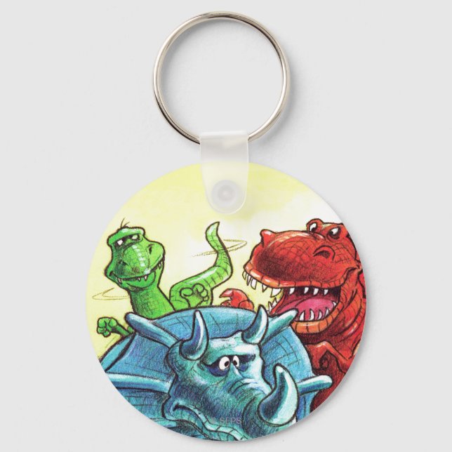 Dinosaur Friends Key Ring (Front)