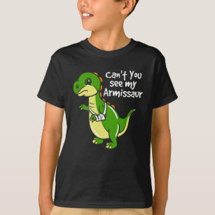 Dinosaur Fun Broken Arm Sympathy Novelty T-Shirt