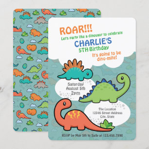 Dinosaur Fun Invitation
