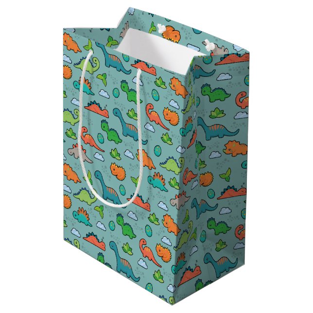 Dinosaur Fun Medium Gift Bag (Back Angled)