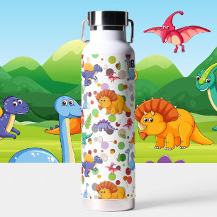Dinosaur Fun Personalise Name Durable Water Bottle