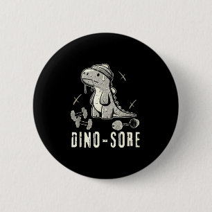 Dinosaur Funny Gym T-rex Bodybuilding Weightliftin 6 Cm Round Badge