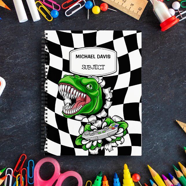 Dinosaur Gamer Holding Video Games Controller   Notebook (Creator Uploaded)