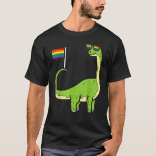 Dinosaur Gay Pride Flag Lgbt Lesbian Bisexual T-Shirt