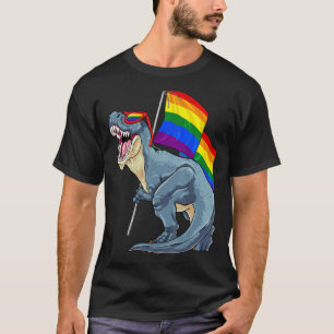 Dinosaur Gay Pride Flag Lgbt Rex Lesbian Pride Mon T-Shirt