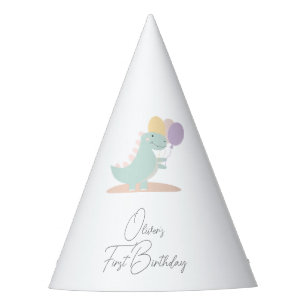 Dinosaur Girly Pink Blue Lilac Birthday Party Party Hat