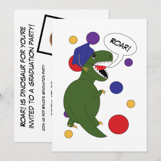 Dinosaur Graduation Funny Personalise Photo  Announcement