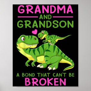 Dinosaur Grandma And Grandson A Bond That Can't Be Poster