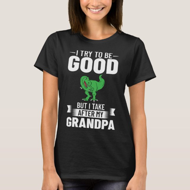 Dinosaur Grandpa Saurus Grandpasaurus T-Shirt (Front)