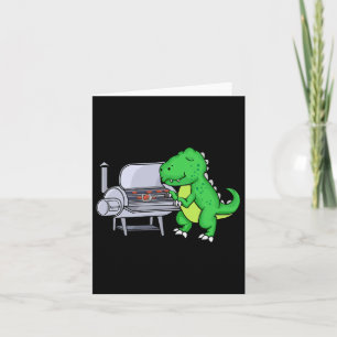 Dinosaur Grilling Rbecue Lover Bbq Men Grill  Card