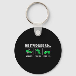 Dinosaur Gym Dino Workout Fun Strongman The Strugg Key Ring