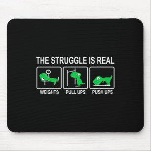 Dinosaur Gym Dino Workout Fun Strongman The Strugg Mouse Mat