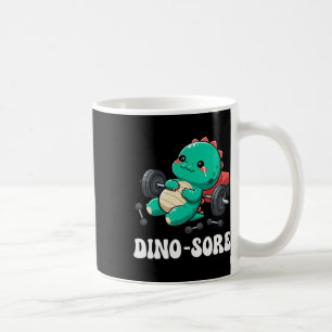 Dinosaur Gym Workout Fitness Lifting Weights Cute  Coffee Mug