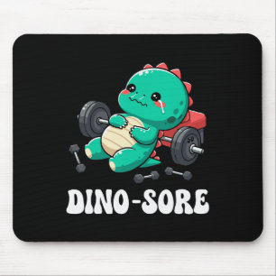 Dinosaur Gym Workout Fitness Lifting Weights Cute  Mouse Mat