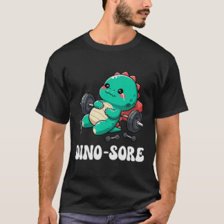 Dinosaur Gym Workout Fitness Lifting Weights Cute T-Shirt