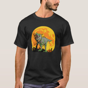 Dinosaur Halloween Mummy Saurus Rex Quote Pumpkin T-Shirt