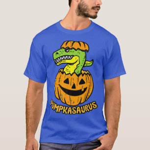 Dinosaur Halloween Pumpkasaurus Pumpkin Boy Tre  T-Shirt