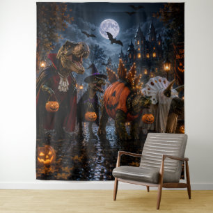 Dinosaur Halloween tapestry/Halloween dinosaurs Tapestry