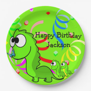 Dinosaur Happy Birthday Paper Plates