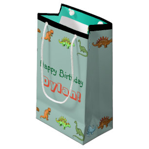Dinosaur Happy Birthday Personalised Bag
