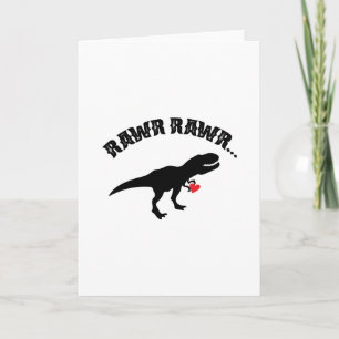 Dinosaur Happy Valentine's Day Funny Kids Holiday Card