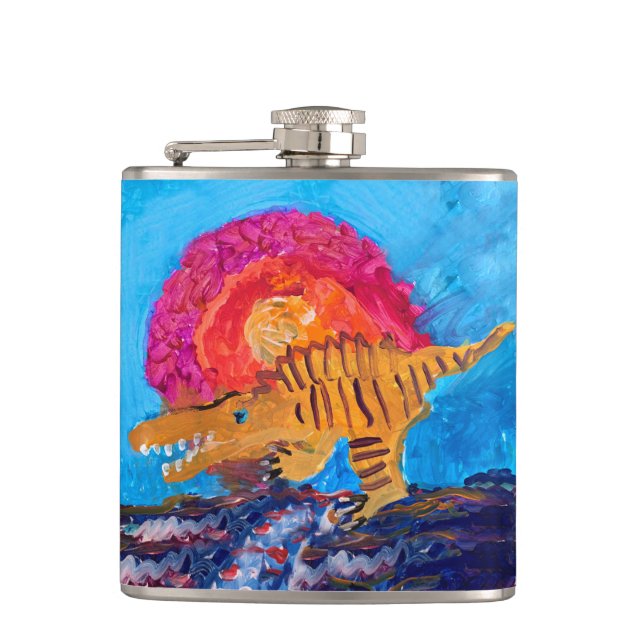 Dinosaur Hip Flask (Front)