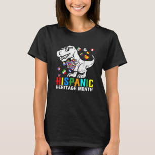 Dinosaur Hispanic Heritage Month National Latino F T-Shirt
