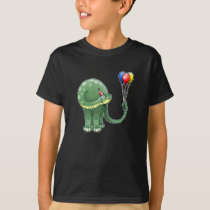 Dinosaur holding Balloons T-Shirt