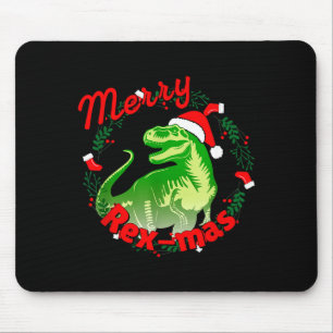 Dinosaur Holiday Merry Christmas Juric Tyrannosaur Mouse Mat