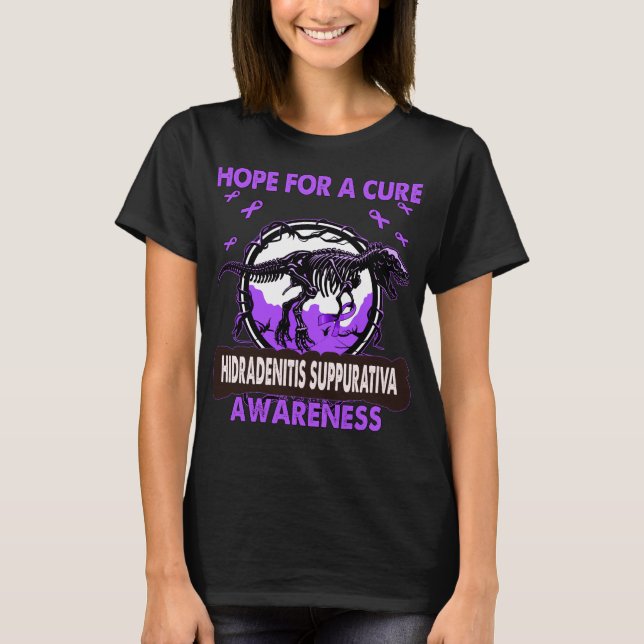 Dinosaur Hope For A Cure HIDRADENITIS SUPPURATIVA  T-Shirt (Front)