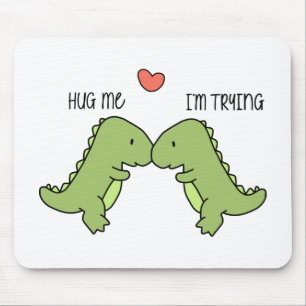 Dinosaur hug me mouse mat