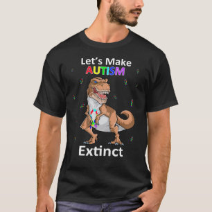 dinosaur I Wear Blue For autism Awareness T-Shirt