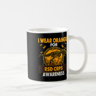Dinosaur I Wear Orange For Rsd Crps Awareness Coffee Mug