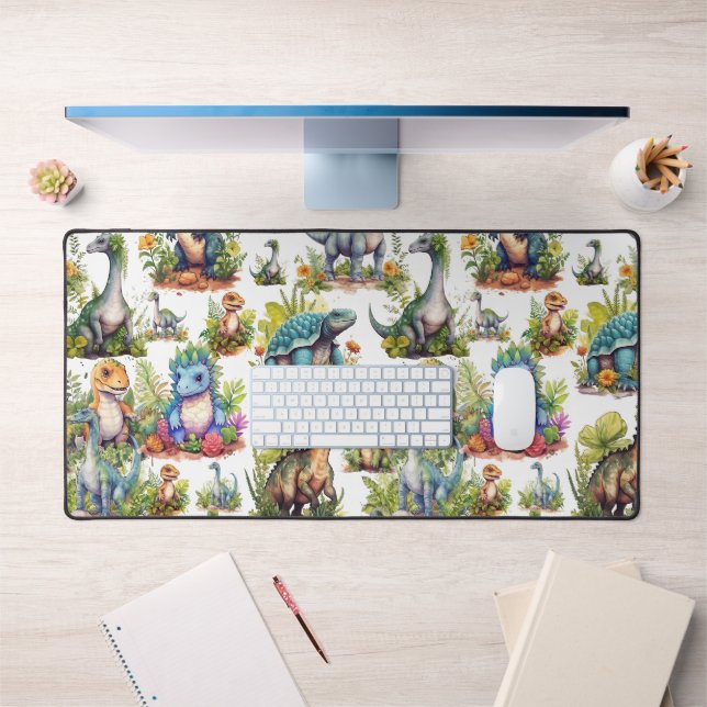 Dinosaur Illustration  Desk Mat (Office 1)