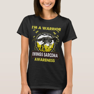 Dinosaur I'm A Warrior EWINGS SARCOMA Awareness T-Shirt