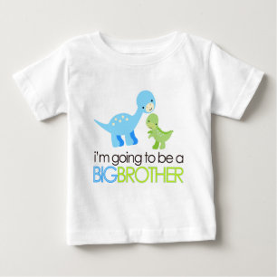 Dinosaur I'm Going to Be A Big Brother Baby T-Shirt
