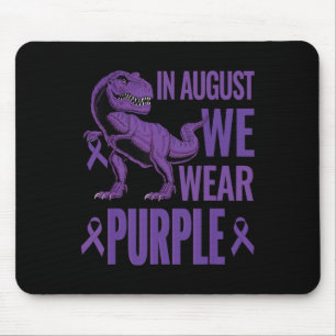 Dinosaur In August We Wear Purple Rainbow Overdose Mouse Mat