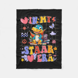 Dinosaur In My Star Era Motivational T-rex Test Da Fleece Blanket