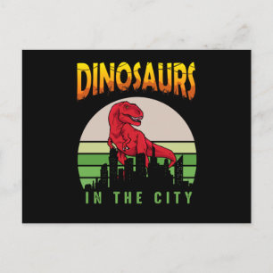 Dinosaur in the City   Dinosaur Design Postcard