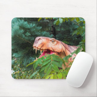 Dinosaur in the forest.  mouse mat