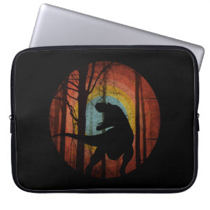 DINOSAUR  IN THE WOODS FOREST LAPTOP SLEEVE