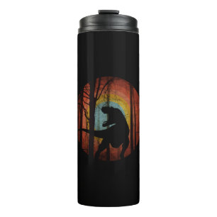 DINOSAUR IN THE WOODS FOREST THERMAL TUMBLER