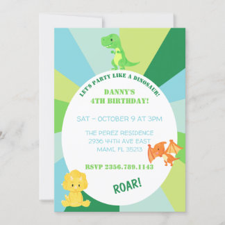 DINOSAUR INVITATION
